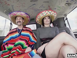 Torrid party in Mexican style down big breasted whorish Becky Bandini