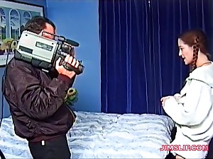 Retro sheet of tie the knot Vanessa having sex with a skinny foreigner